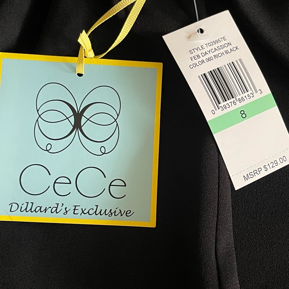 Cece dillard exclusive maxi dress size 8 black and white